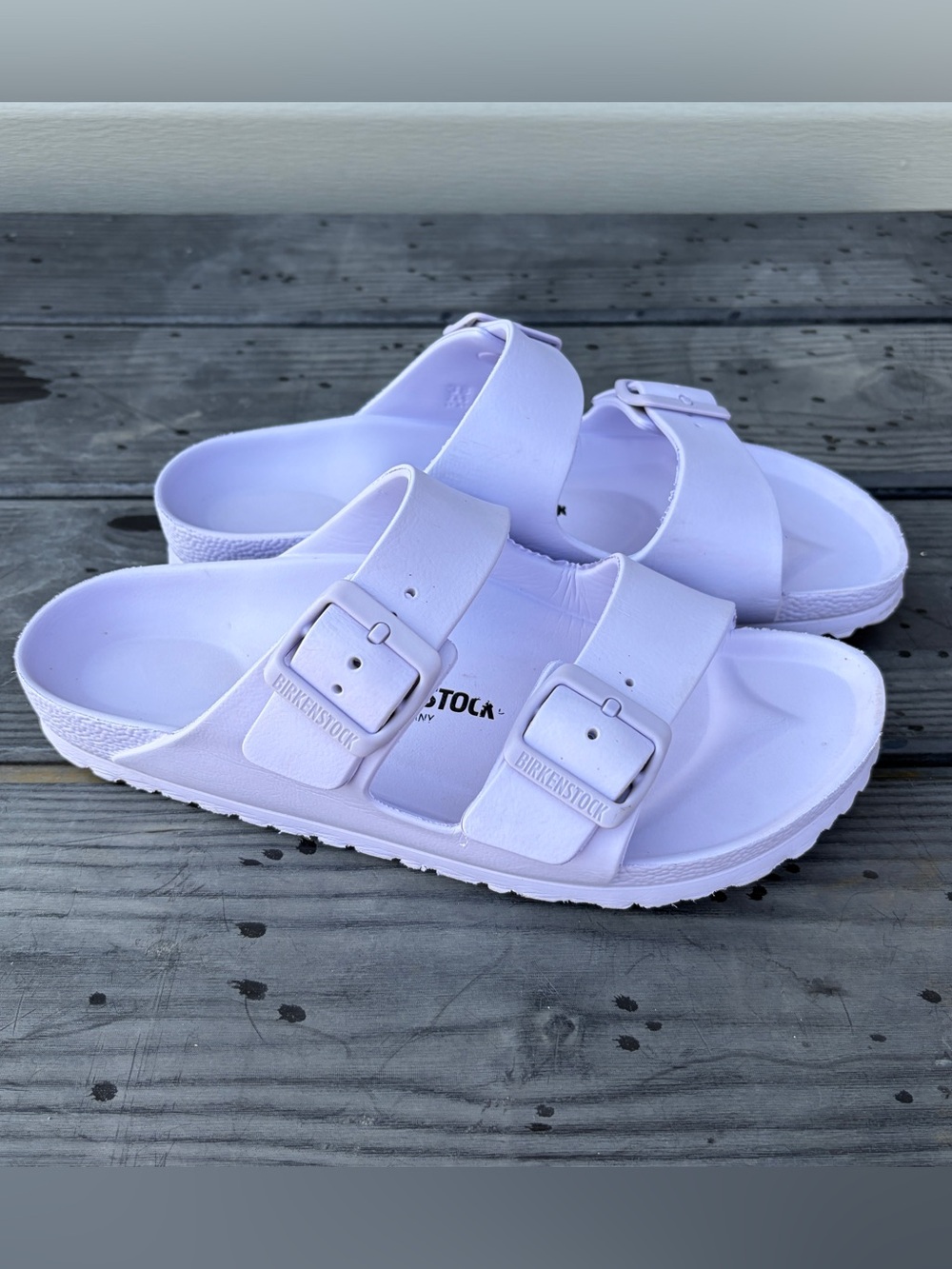 Birkenstock Lilac Arizona EVA Slide Sandals - Light Purple